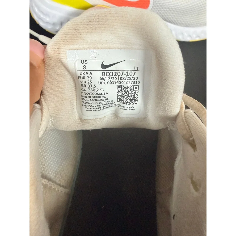 Nike Revolution 5 Womens Running Shoes White Orange Yellow BQ3207-107 Size 8